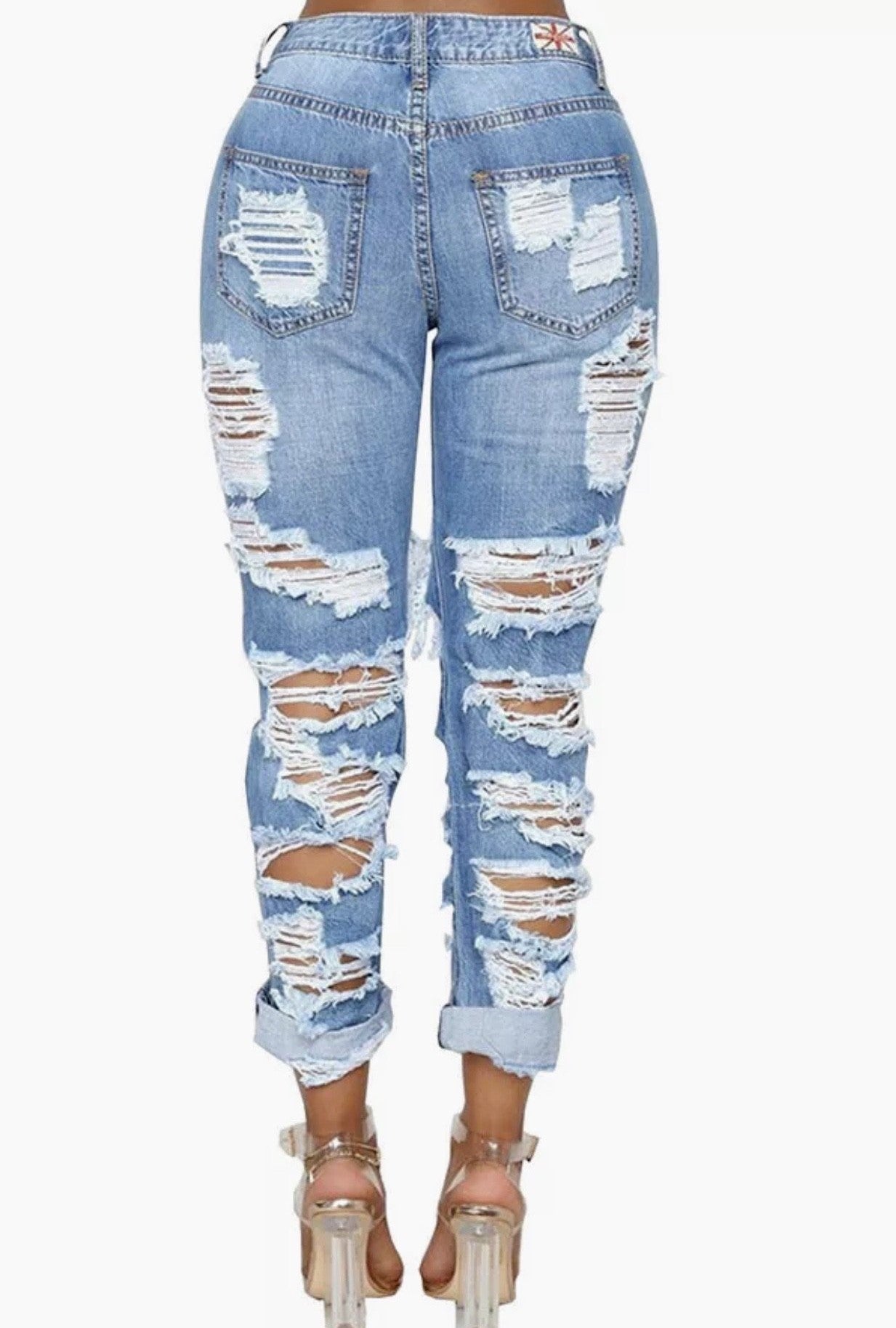 Blue distressed Jeans