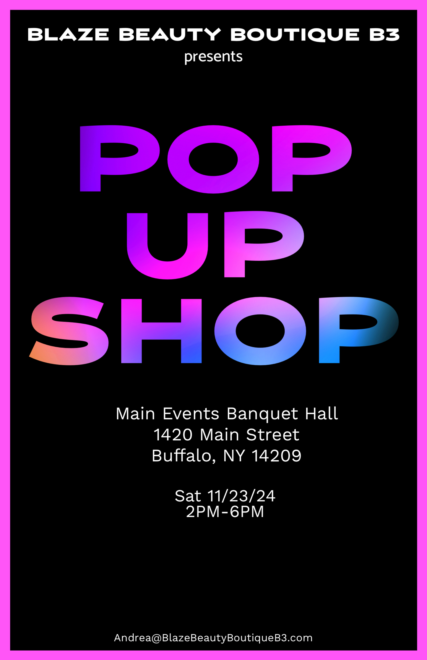 Early Black Friday Pop-Up Shop