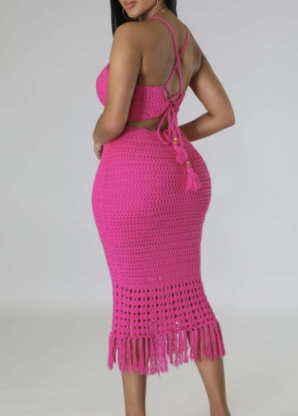 Pink Crochet Two- Piece