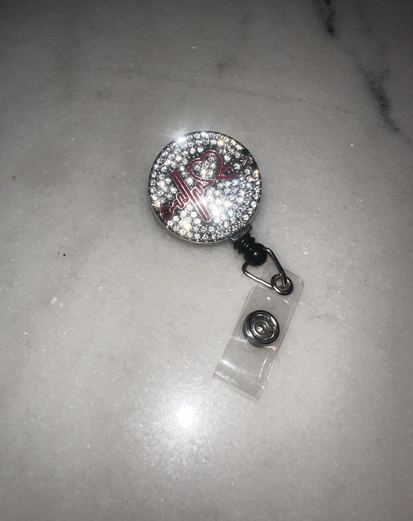 Rhinestone Badge Holder