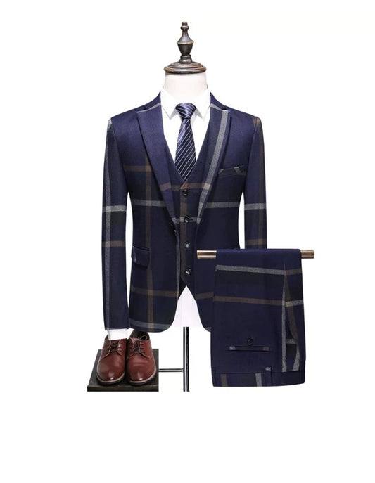 Navy striped 3-Pce suit