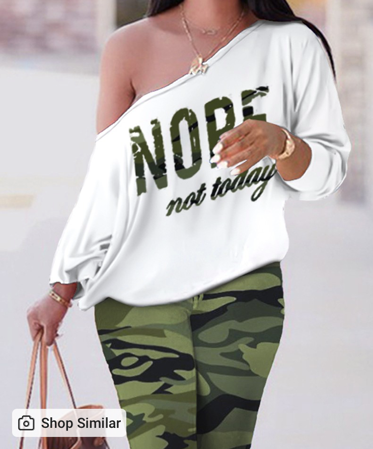 Off Shoulder Camo set