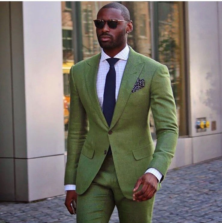 Men's  two piece Green Suit