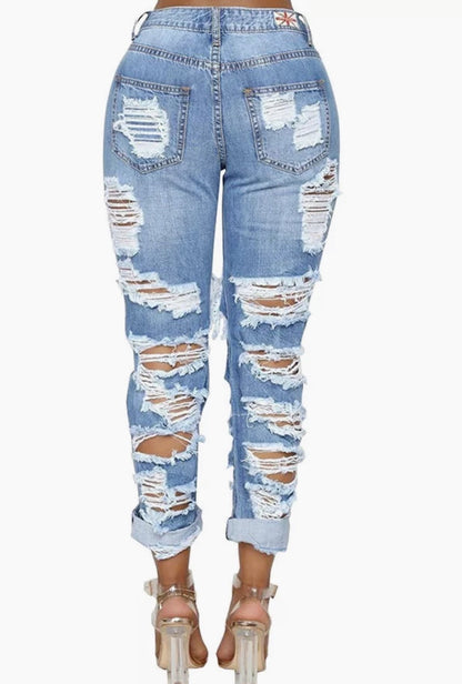 Blue distressed  Jeans